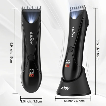 Sejoy 6 In 1 Body Hair Trimmer Kit Electric Beard Shaver Men&Women Nose Hair Trimmer Eyebrow Razor Portable Body Shaver IPX5