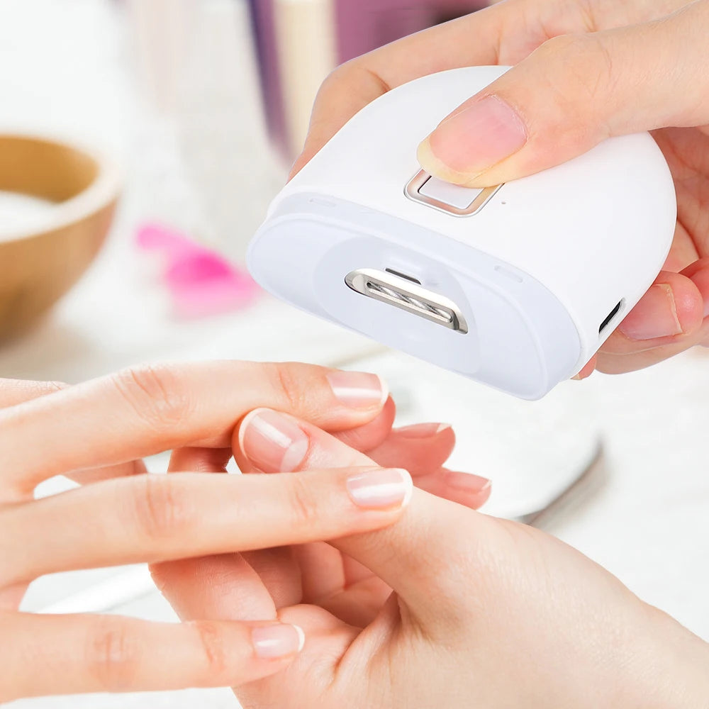 Electric Nail Clipper Grinding and Polishing with Light Automatic Nail Trimmer Rechargeable Nail Cutter Manicure for Baby Adult