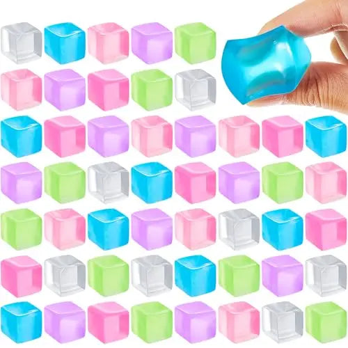 Square Ice Stress Ball Fidget Toys Stress Relief ADHD Autism Sensory Toys Soft Squishy Toys Party Favors Gifts for Kids Adults