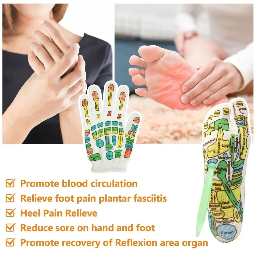 1 Set Socks Acupressure Foot Care Massage Relieve Tired Feet Massager Reflexology Socks Foot Acupoint Massage Tool Physiotherapy