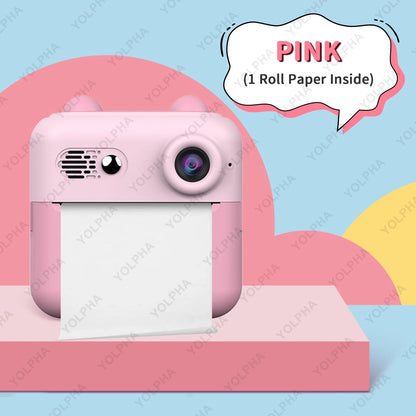Kids Camera Instant Print, HD Instant Print Camera for Kids, Selfie Digital Camera for Kids Boys& Girls Ideal Kids Toys Gifts