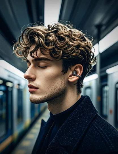 Touch Screen Bluetooth Headphones 144 Languages Real-time Translation Headphones Wireless Open Ear Clips Sports Gaming Earphone