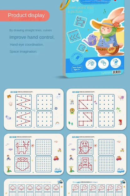 Children Magical Tracing Workbook Montessori Learning Educational Writing Toys Reusable Pen Control Training Copybook for Kids