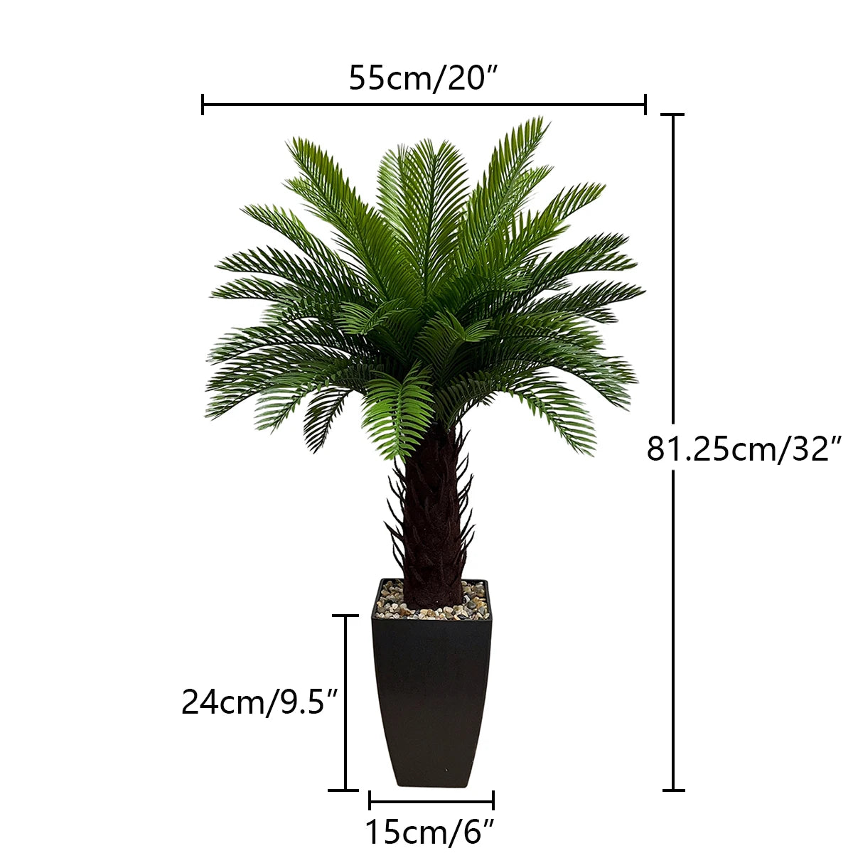 HXGYZP Artificial Coconut Tree Plant Potted Tropical Palm Tree With Plastic Pot Decoration Large Plants With Home Indoor Outdoor