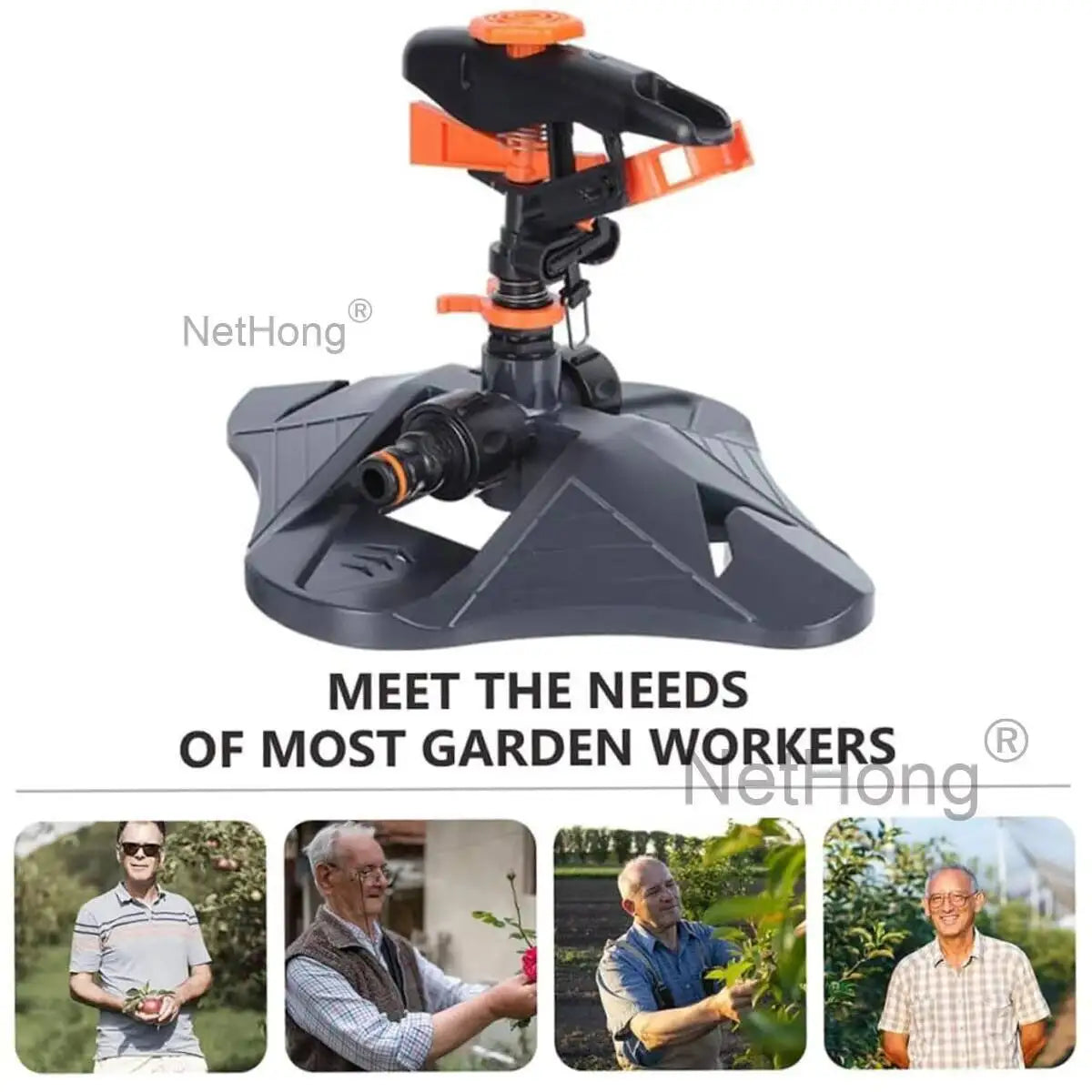 360° Water Sprinkler Lawn Irrigation Automatic Rotating For Garden Watering UK