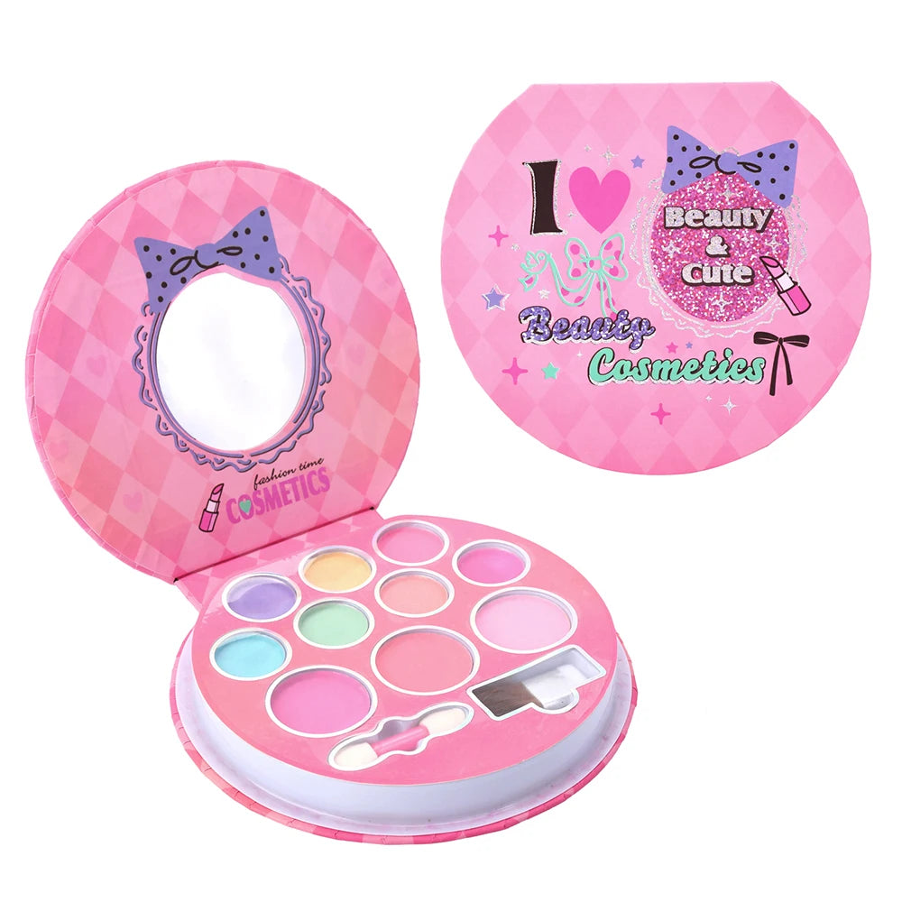 Princess Make Up Box Play House Toy Girls, Eye Shadow Makeup Cosmetics Handbag, Birthday Christmas Gift for Kids Party Cosplay