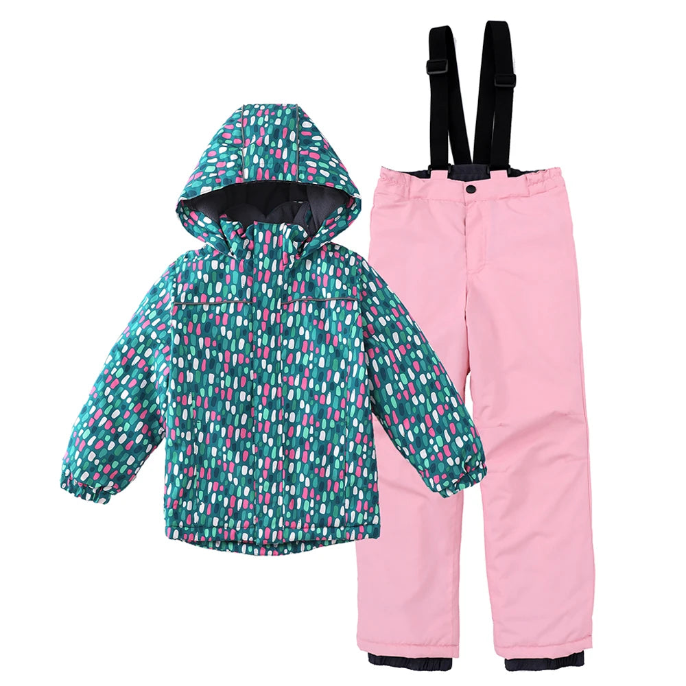 Kids Ski Suit Waterproof Snowboard Jacket & Pants Set - Boys Girls Winter Snow Gear 3-12 Years