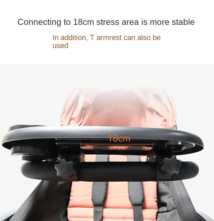 3-in-1 Baby Stroller Tray with Cup Holder & Phone Stand - Universal Toddler Snack Table Accessory