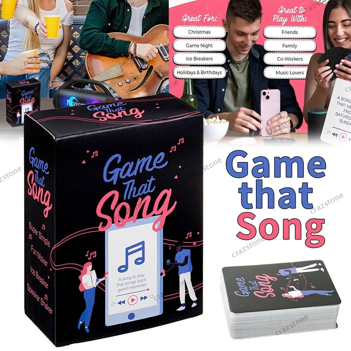That Song-Fun Music Card Game For Adults And Teens-Compete To Play The Song