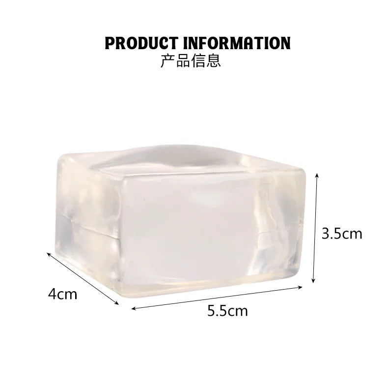 Transparent Ice Cubes Soft TPR Slow Rebound Sequins Maltose Ball Pinch Toy Stress Relief Elastic Squeezing Ball Decompression