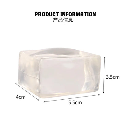 Transparent Ice Cubes Soft TPR Slow Rebound Sequins Maltose Ball Pinch Toy Stress Relief Elastic Squeezing Ball Decompression