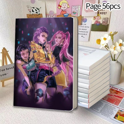 Kpop Demon Coil Notebook Anime Huntrix Book Notebook Decorative Party Gift for Guest Birthday Party Supplies Kpop Warrior