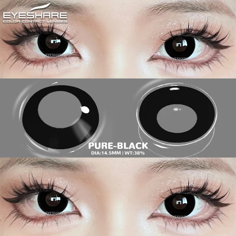 EYESHARE Cosplay White Colored Contact Lenses 2pcs Crazy Red Contact Lenses Anime Black Eye Lenses Halloween Beauty Makeup Lens