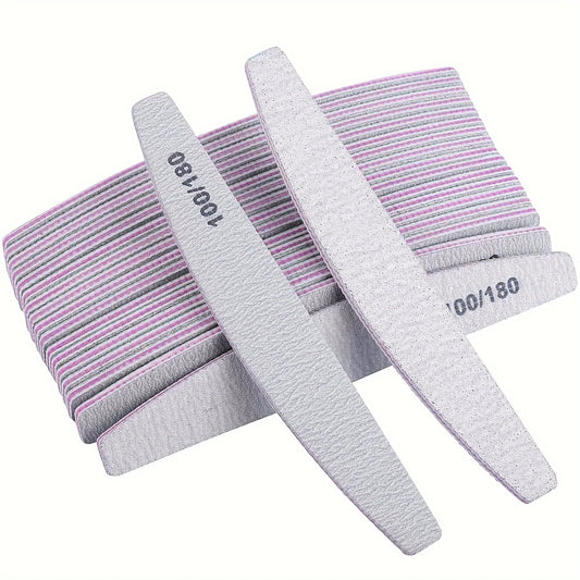 50Pcs Nail Art Files 100/180 Nails Accessoires Gel Nail Polish Polishing Pedicure Manicure Buffers Nail Care Tools lime a ongle
