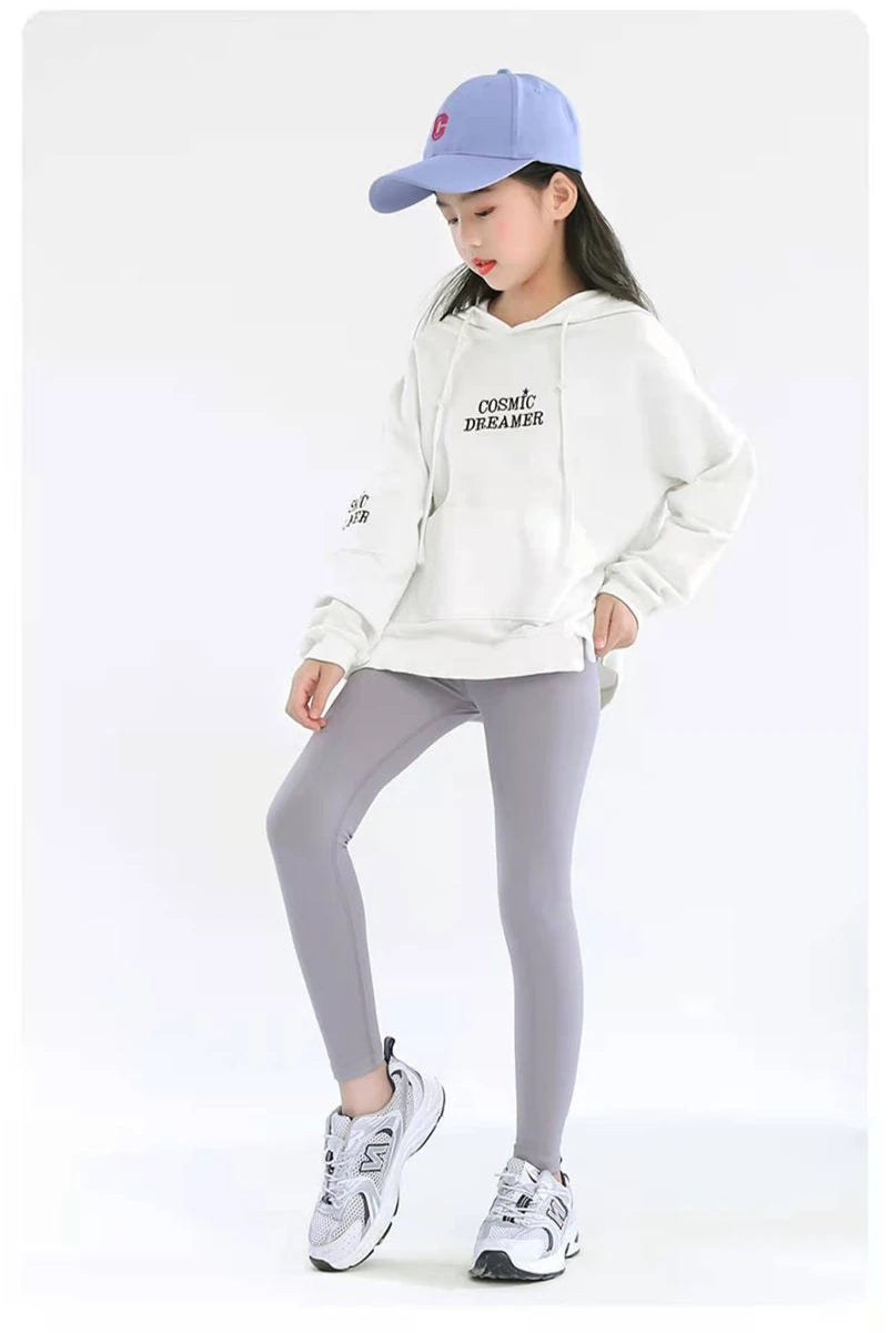 Girls Autumn Leggings - Solid Color Kids Tights & Sweatpants (2-6Y)