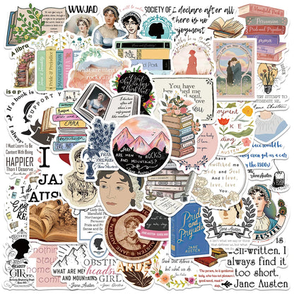 50PCS Smutty Dark Romance Bookish Spice Reader Girl Cartoon Booktok Sticker Aesthetic Car Kindle Ipad Phone Laptop Diary Sticker