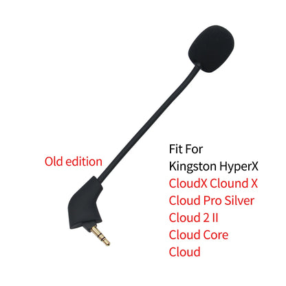 Replacement Game Mic 3.5mm Microphone for Kingston HyperX Cloud 2 II X Core Pro Silver Cloudx Gaming Headsets Headphones