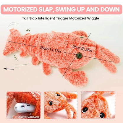 Funny Interactive Dog Plush Toy Jumping Moving Dog Toy Interactive Dog Toys To Keep Them Busy for Medium Dogs Teething