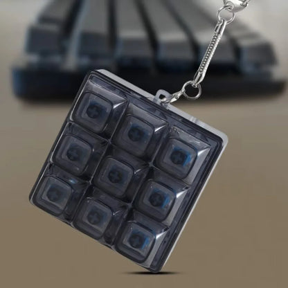 New 3/4/9 Keys Finger Keyboard Keycap Key Button Fidget Keychain Pass The Time Stress Relief Clicker Toy Adult