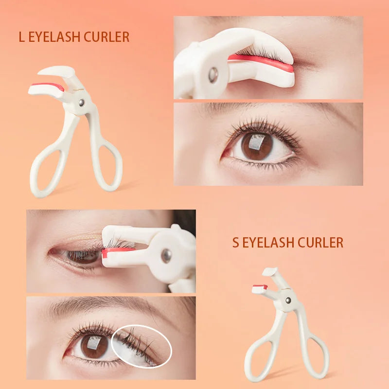 CALIYI Large Small Eyelash Curlers with Silicone Strips To Extend Curling Eyelashes and Make-up Tools For Big Eyes For Makeup