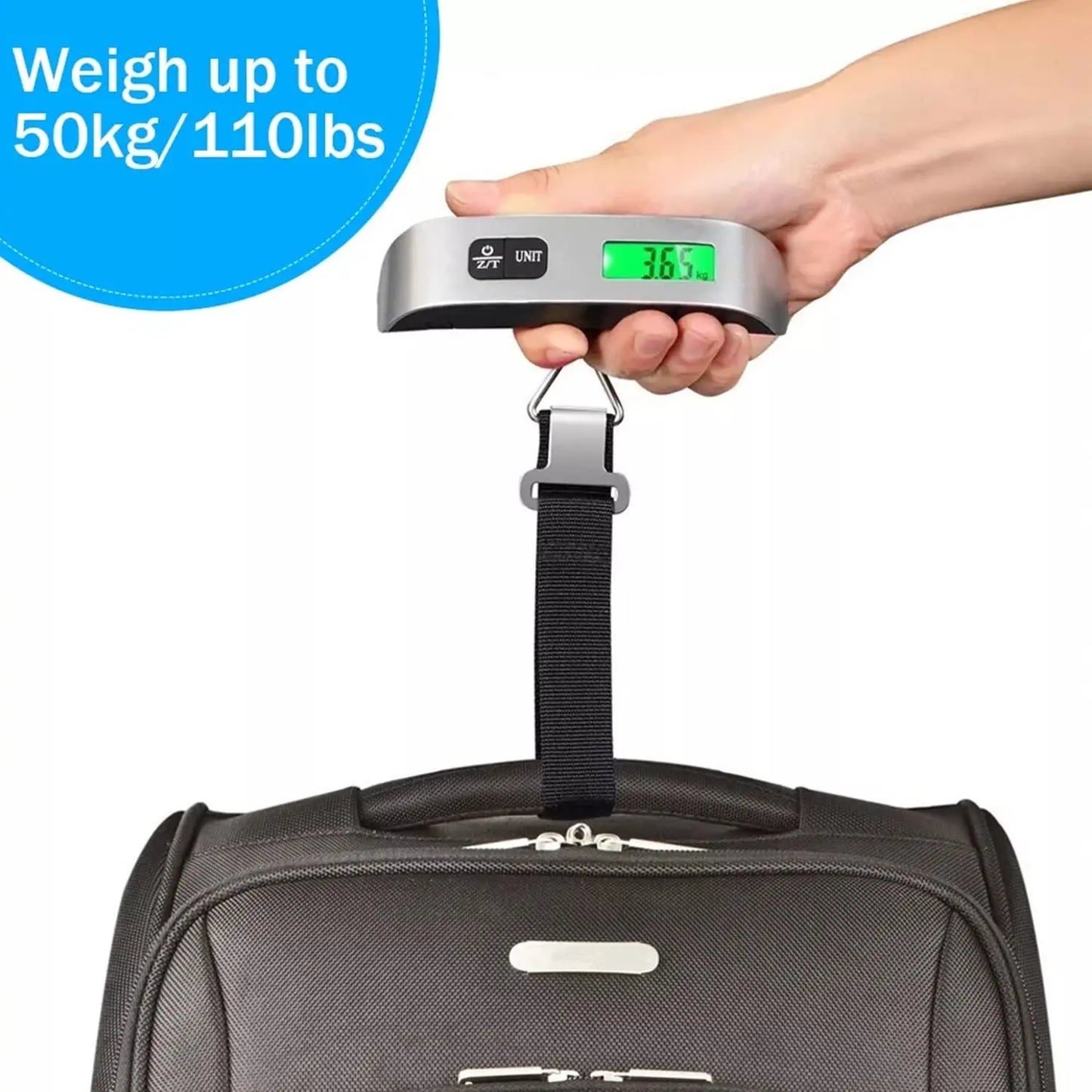 Digitale, tragbare Gepäckwaage 110 lb (50 kg) zum Aufhängen für Reisekoffer