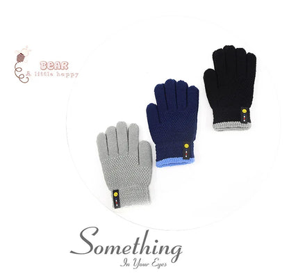 Kids Winter Gloves - Warm Knitted Mittens for Boys & Girls Ages 6-10 | Premium Cotton Stretch Gloves