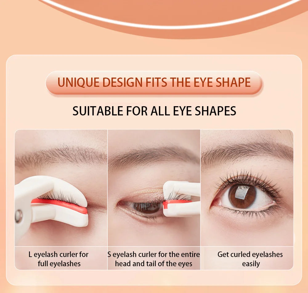 CALIYI Large Small Eyelash Curlers with Silicone Strips To Extend Curling Eyelashes and Make-up Tools For Big Eyes For Makeup