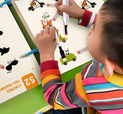 Montessori Writing Control Training Book Reusable Magical Tracing Workbook Practice Book Children Drawing Education Stationery