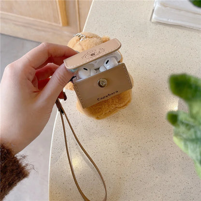 Plush cartoon Case for AirPods 4 Airpod 1 2 3 Pro Pro2 Bluetooth Earbuds Charging Box Protective Earphone Case Cover ﻿