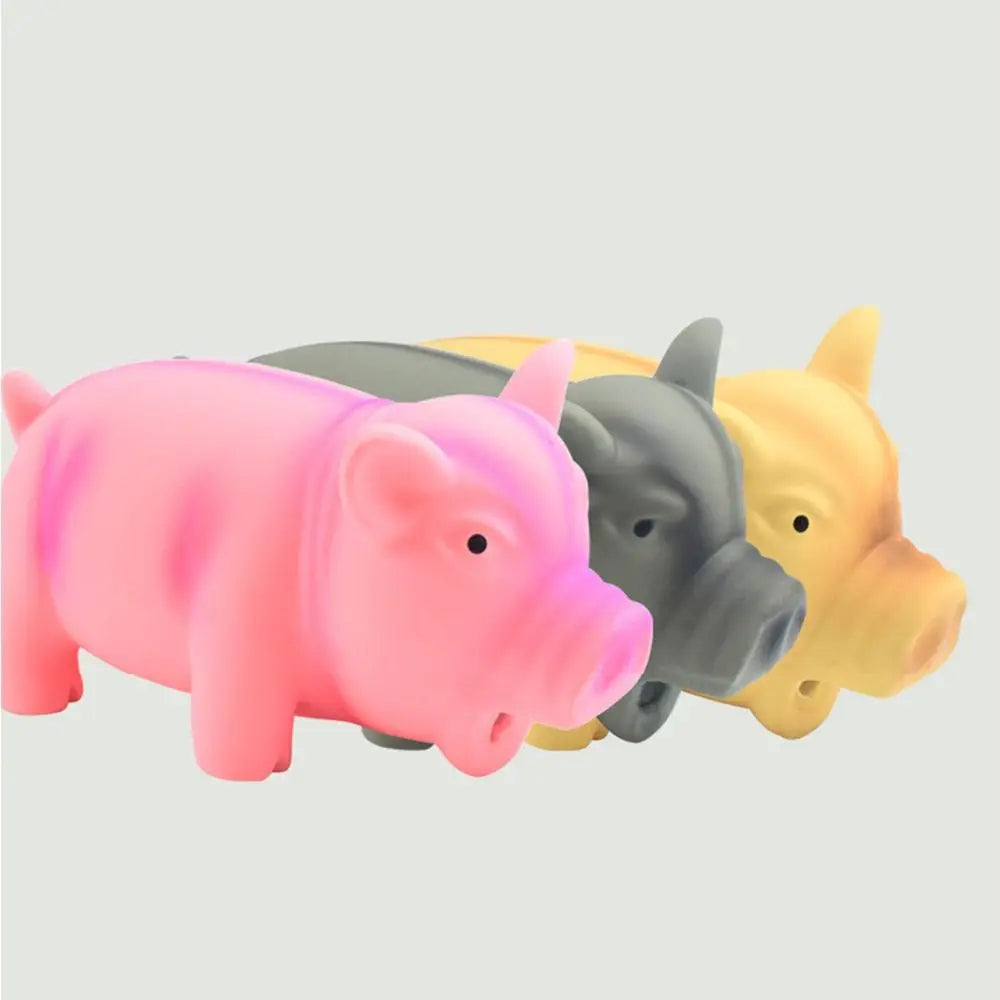 1PC Rubber Sound Pig Grunting Squeak Latex Pet Chew Toys for Dog Squeaker Chew Training Puppy Supplies Pet Products