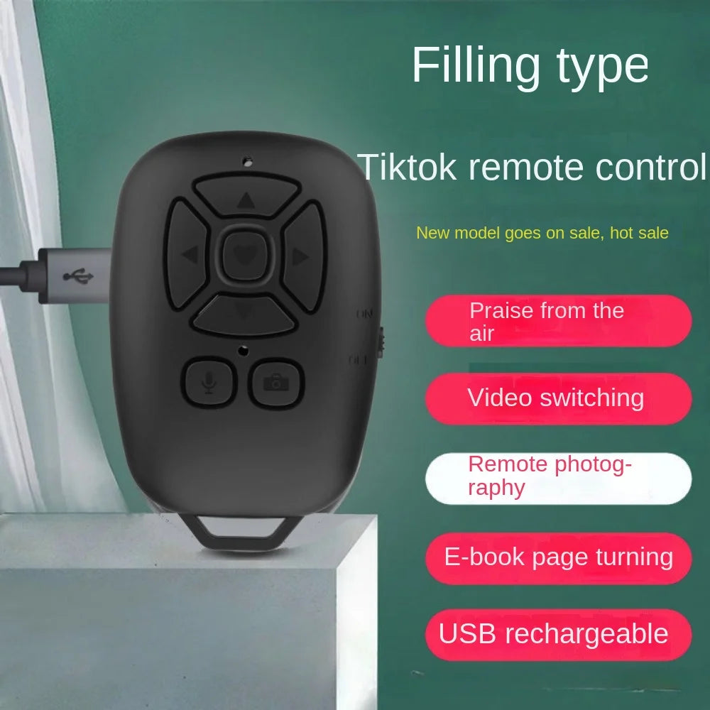 Bluetooth Remote Control Mobile Phone Bluetooth Selfie Device Vibrato Page Turning like Remote Control Selfie Video Camera
