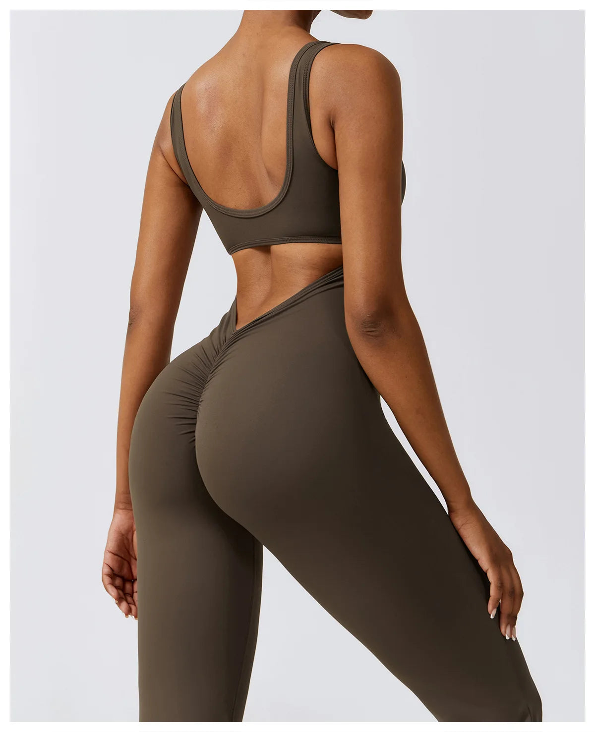 Women's Sexy Yoga Jumpsuit - One Piece Workout Tracksuit with Push Up Support