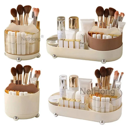 360° Rotating Pen Holder Desk Tidy Organizer Pencil Pot Makeup Brush Storage Box