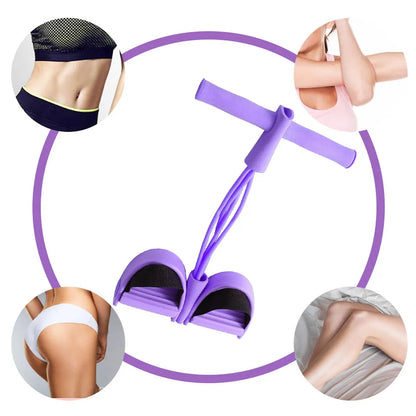 Tension Rope Sit-up Handle Waist Abdomen Exercise Training Elastic Yoga Pedal Puller Resistance Band Fitness Equipment