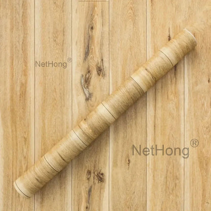 6M 3D Dark Yellow Boards Effect Wallpaper Vinyl Self Adhesive Wall Stickers