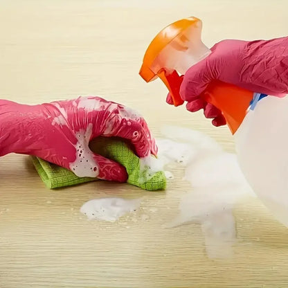 50/100PCS Disposable Pink Nitrile Gloves for Hairdressing Manicure Washing Cars Waterproof Dishwashing  Kitchen Tools Latex Free