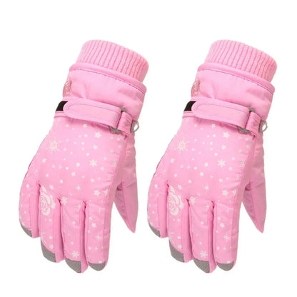 Kids Winter Ski Gloves - Waterproof Warm Snow Mittens for Girls Ages 5-8