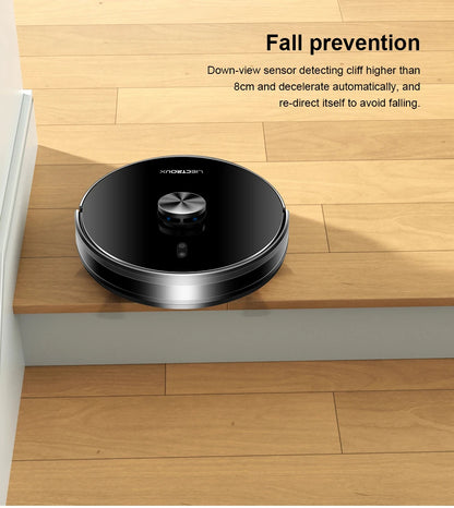 Liectroux / LILIN X6 LDS Saugroboter, Laser-Lidar-Navigation, Nass- und Trockenwischen, 6500 Pa Saugkraft, Mehrbodenkarte, Teppichverstärkung