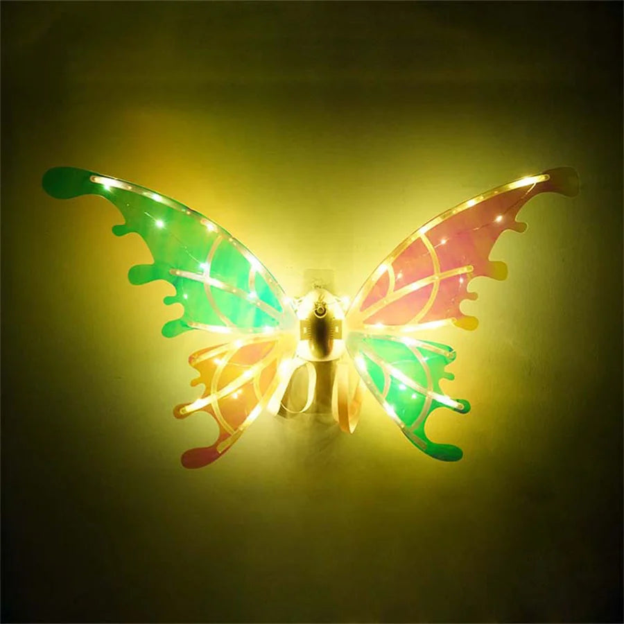 Halloween Children Electric Butterfly Wings Elf Wings Costume Magic Led bats Wing Cosplay Dress Up for Kids Cats Dogs