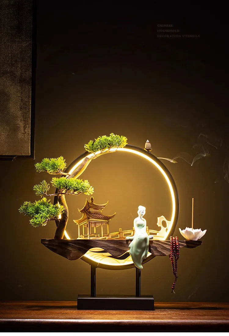 Hot Sell Backflow Incense Burner Home Decor Light Circle for Zen Yoga Meditation home fragrance Aromatherapy Festival Gift