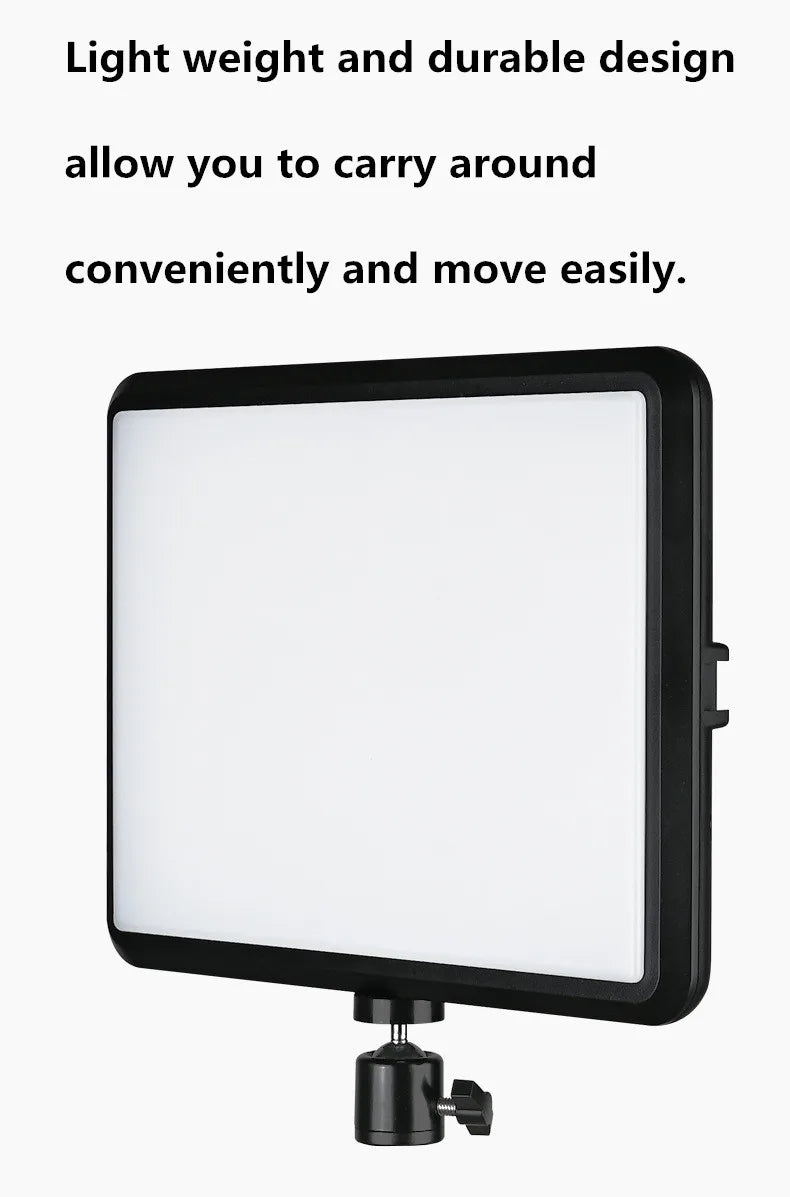 LED Photography Video Light Panel Lighting Photo Studio Lamp Kit with 8/12 Inch Adjustable Brightness,for YouTube Live Streaming