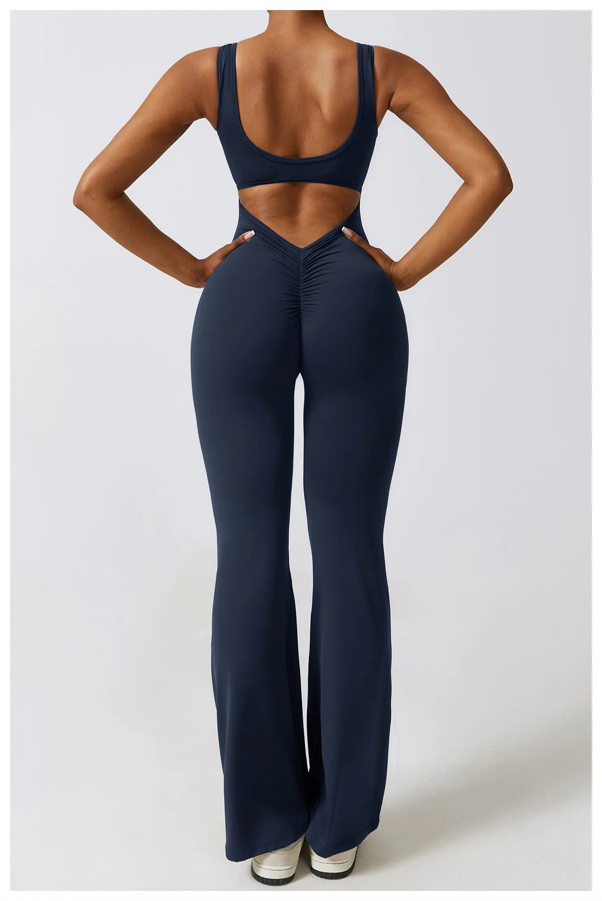 Women's Sexy Yoga Jumpsuit - One Piece Workout Tracksuit with Push Up Support