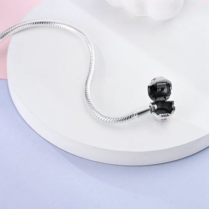 925 Sterling Silver Charm Bracelet - Leaf, Clover, Butterfly & Heart Design | 17-20cm Adjustable