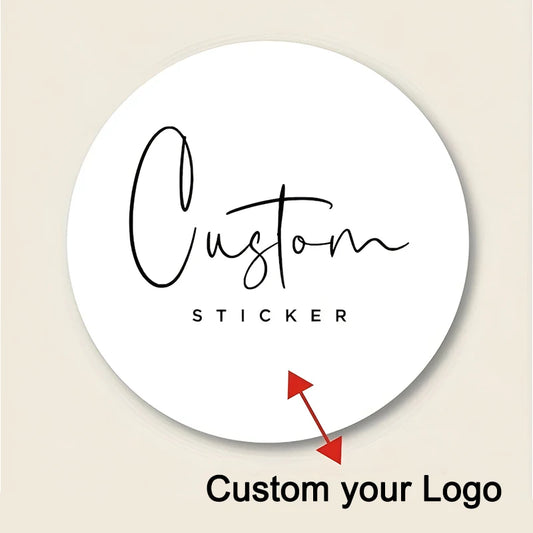 Customizable Photo Stickers with Multicolor Logos - Durable Waterproof Labels for Promotional Events & Corporate Gifts