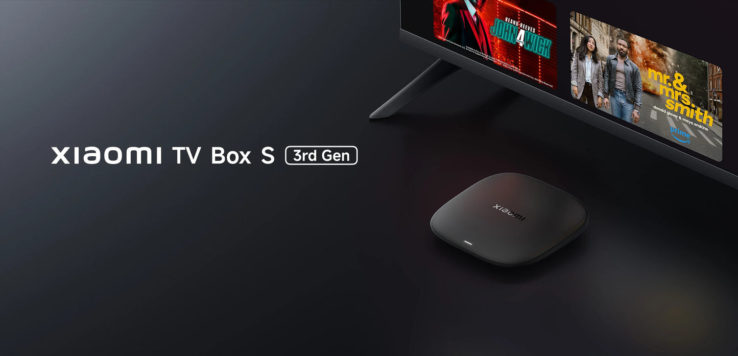 Global Version Xiaomi TV Box S 3rd Gen 4K Ultra HD Wifi 6 Bluetooth 5.2 32GB ROM Google TV Google Assistant Smart Media Player