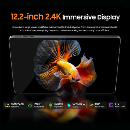 【World premiere】Blackview MEGA 12 Tablet 5G 12.2" 2.4K 120Hz Display Dimensity 7200 CPU IP69K Waterproof 50MP 10000mAh Pad PC