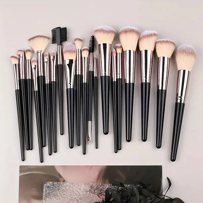 Complete Professional Makeup Brushes Set All in One Kit for Eyeshadow Eyeliner Face and Detailed Cosmetics Application Tools