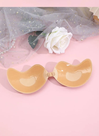 FINETOO Invisible Silicone Bra - Strapless Adhesive Push Up Bra for Women