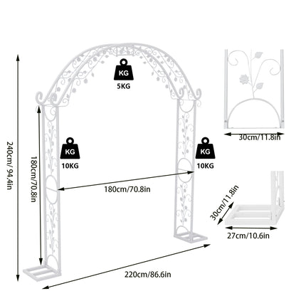 Heavy Duty Metal Wedding Arch, Garden Arbor, Trellis, Archway, Pergola, Balloon Decor Backdrop Stand