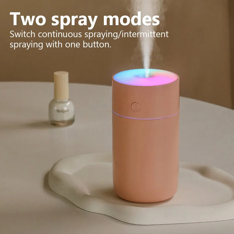 Colorful Portable Air Humidifier USB Rechargeable Wireless Home Car Mini Air Atomizer Aroma humidificador Essential Oil Diffuser